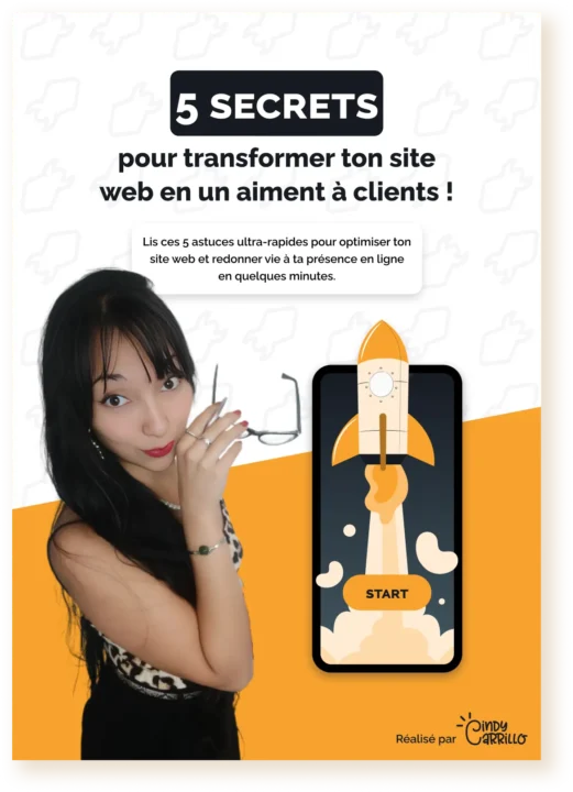 Aperçu de l'ebook "5 secrets pour transformer ton site web en un aiment à clients"